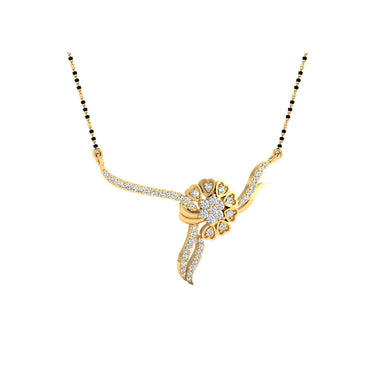 0.34 Carat Round Cut Lab-Grown Diamond Certified Mangalsutra In