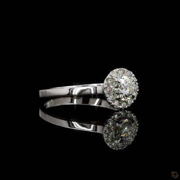 GLI certified lab grown diamond ring multi tone gold