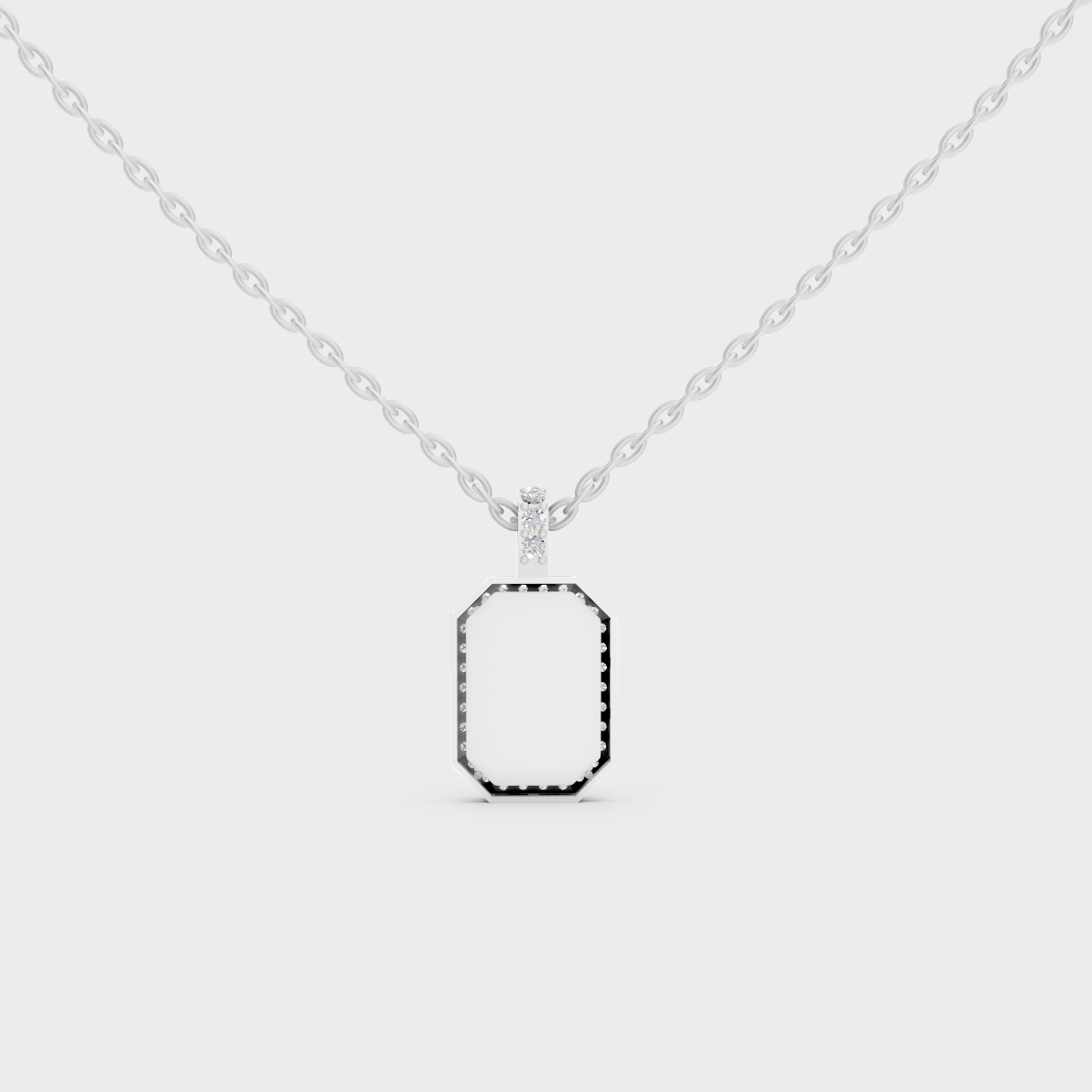 Premium Hypoallergenic 950 Platinum "K" Alphabet Lab Grown Diamond Pendant