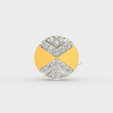 GLI Certified 0.08 Ct Men’s Lab-Grown Diamond Stud Earring In Hallmarked Yellow Gold