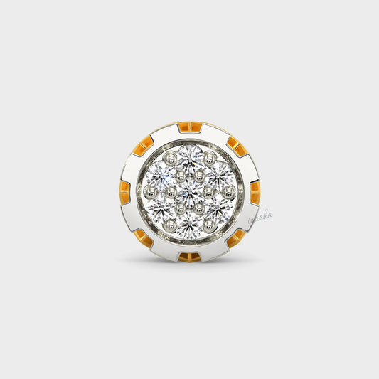 0.07 Ct Lab-Grown Round Diamond Men’s Stud In 14K Yellow Gold – GLI Certified