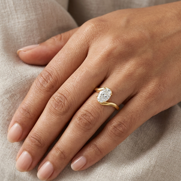 1–5 Ct Oval Cut Lab-Grown Diamond Ring in 9K, 14K, 18K Yellow, White, Rose Gold or 950 Platinum. Ethical luxury fine jewelry with timeless brilliance and elegance.