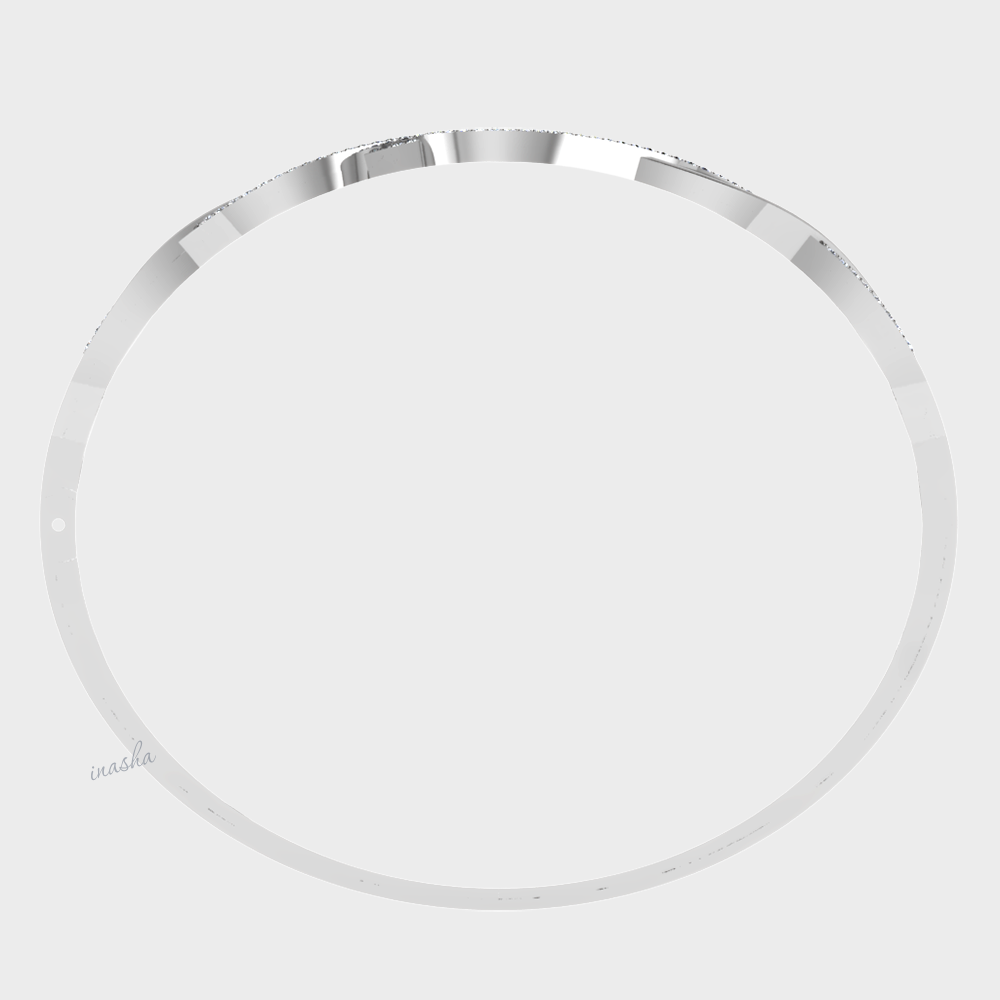 Premium lab grown diamond bangle in white gold