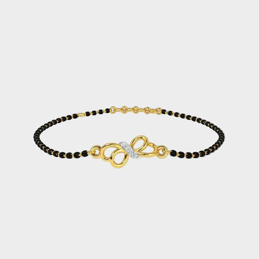 yellow gold Mangalsutra bracelet for a timeless and ethical bridal look