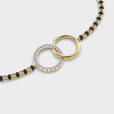 yellow gold Mangalsutra bracelet for a timeless and ethical bridal look
