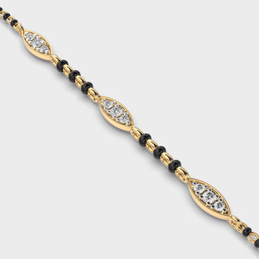 yellow gold Mangalsutra bracelet for a timeless and ethical bridal look