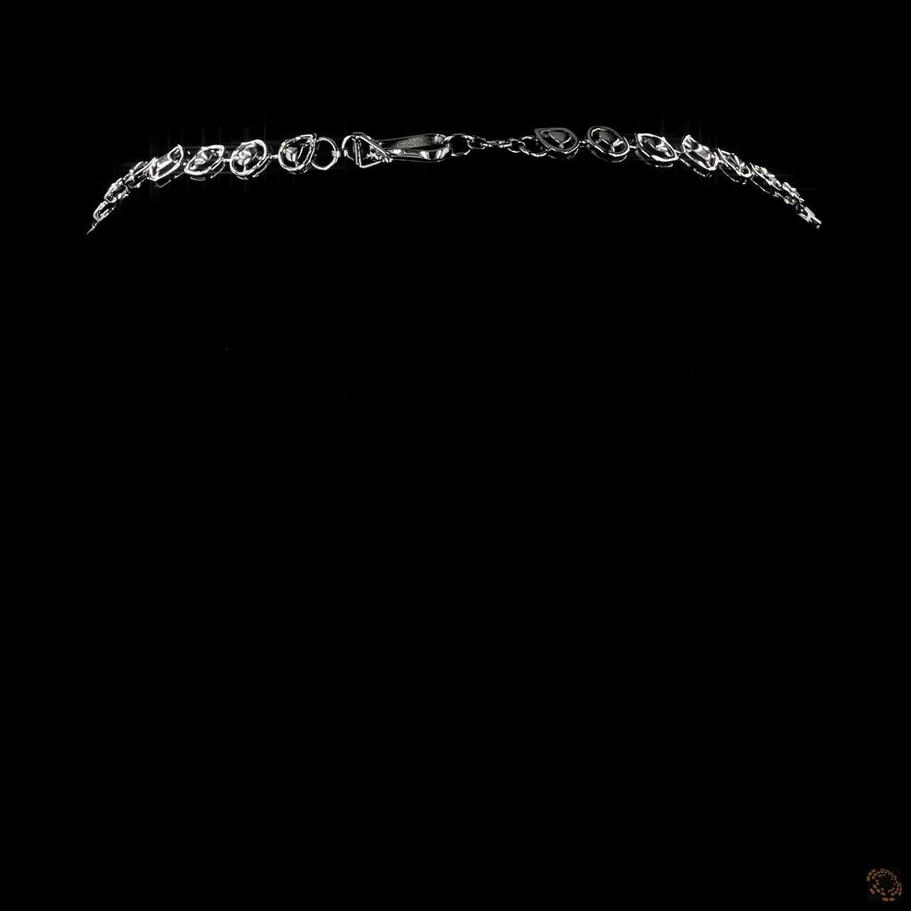 Elegant 10.50 Ct Multishape Halo Diamond Necklace In 18K White Gold