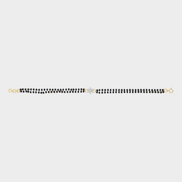Sustainable yellow gold diamond bracelet with Gli-certified round-cut lab diamonds