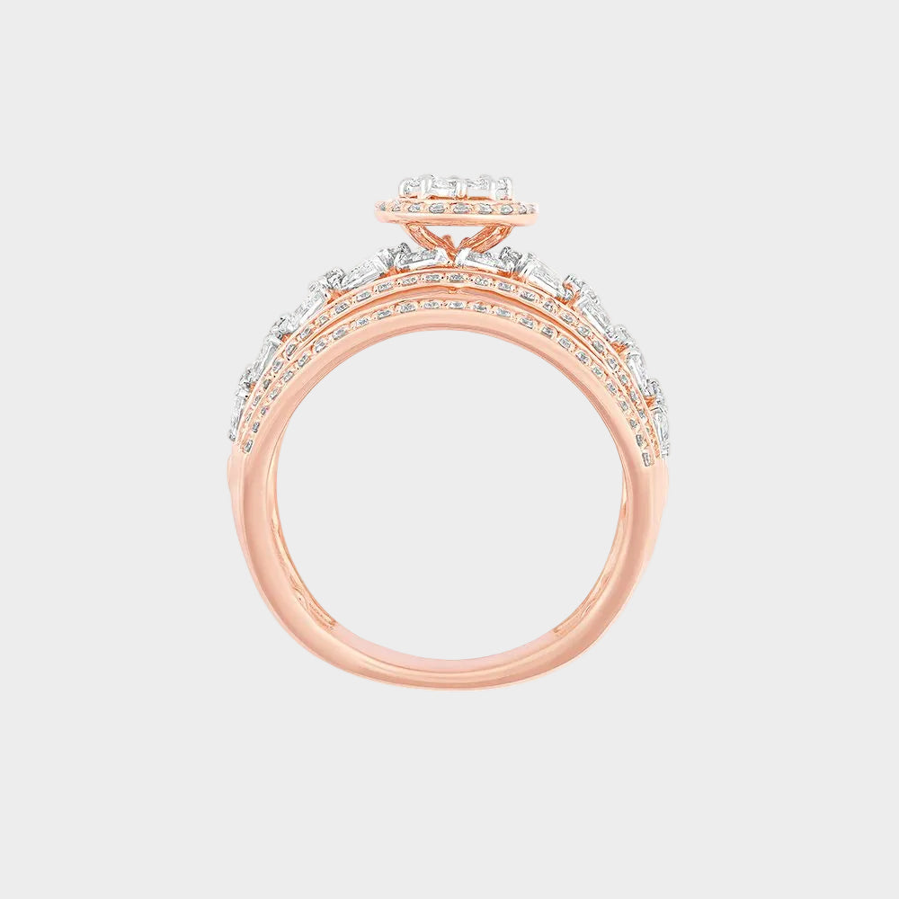 Rose Gold Round-Cut Lab-Grown Diamond Cocktail Ring For Modern Ethical Luxury