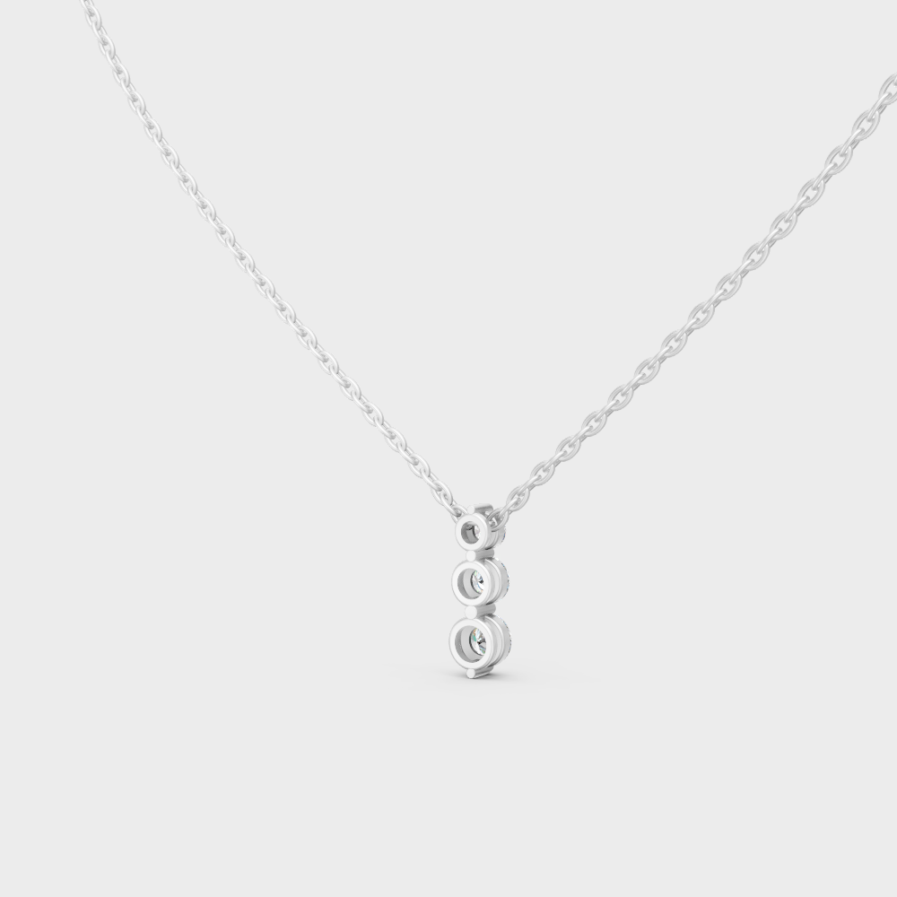 Certified Lab-Grown Diamond Solitaire Pendant 1.11 Ct Platinum