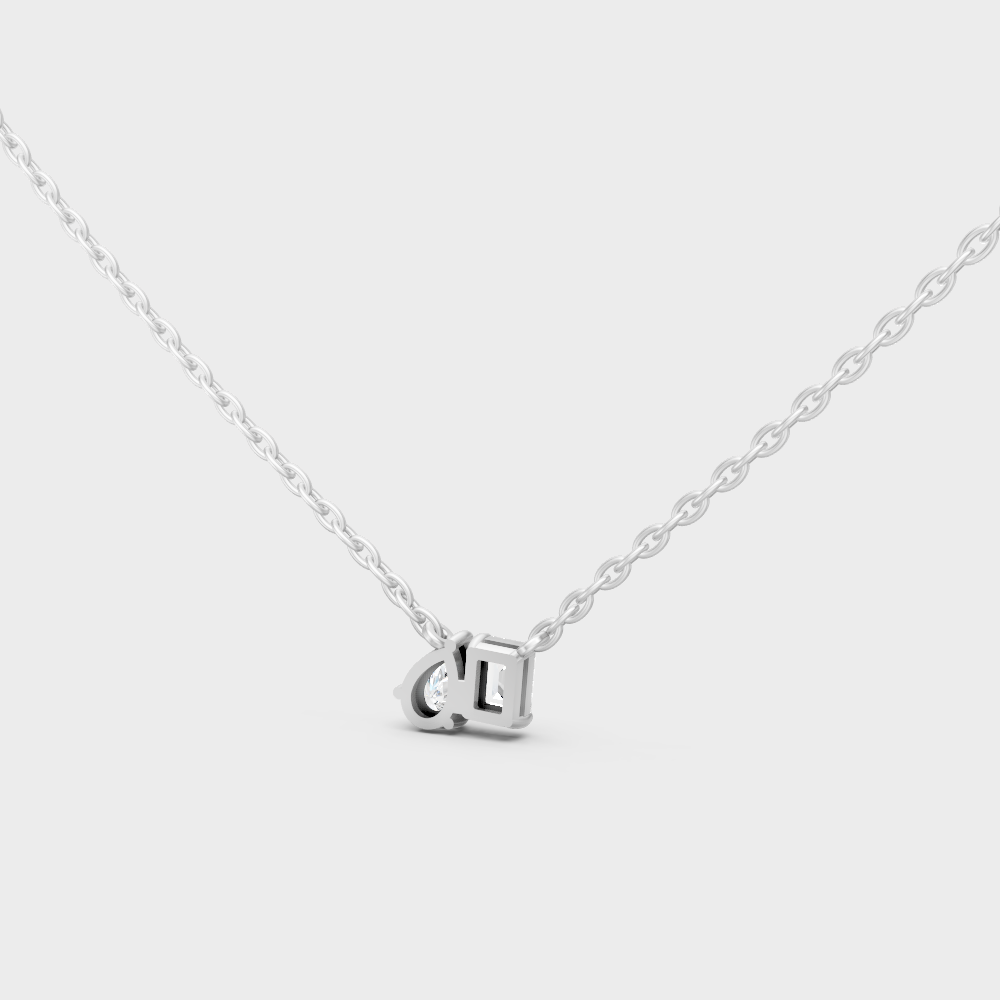 Luxury Emerald And Pear Diamond Necklace Platinum