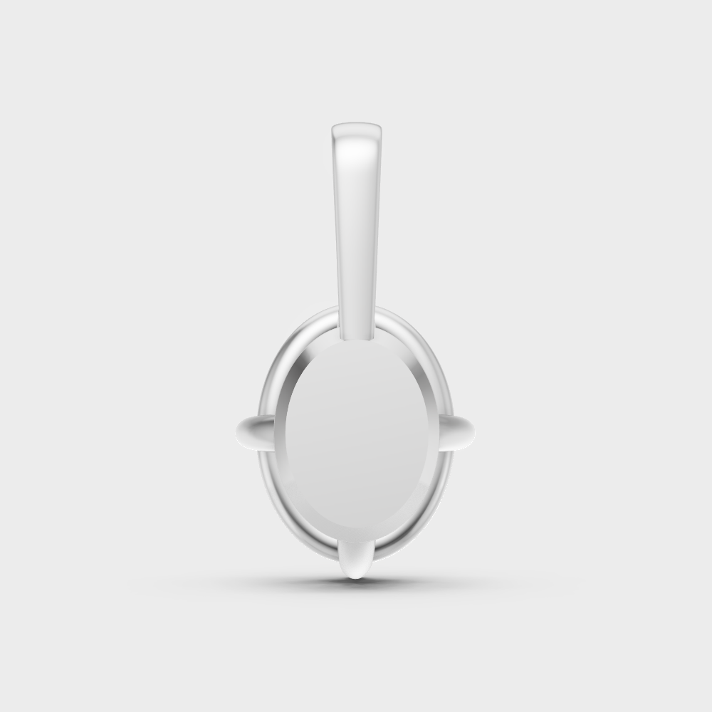 Certified Oval Lab Diamond Pendant 950 Platinum