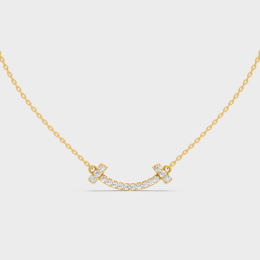 0.38 Ct Round Cut Lab-Grown Diamond Pendant In Yellow Gold