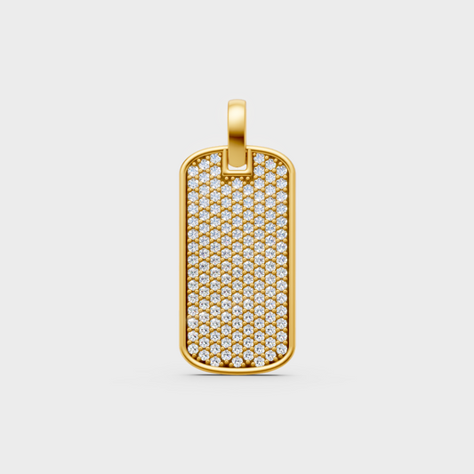 Classic 14K Yellow Gold Men’s Solitaire Pendant Featuring A Round Lab Diamond