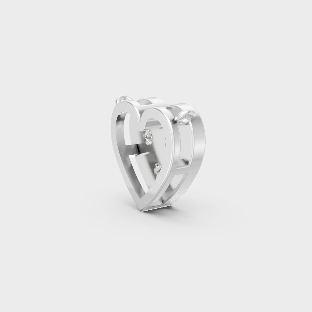 Round Lab-Grown Diamond Pendant Without Chain in