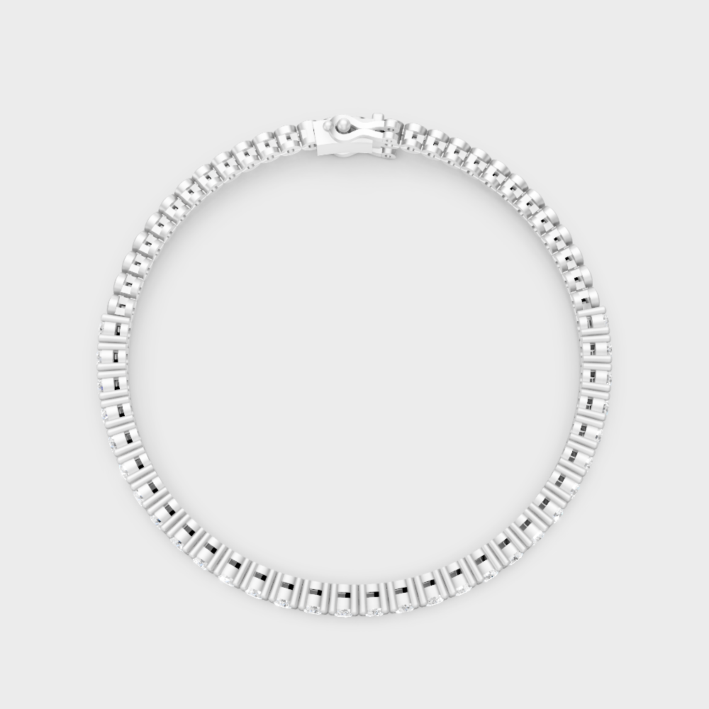 Premium Lab Diamond Tennis Bracelet Platinum