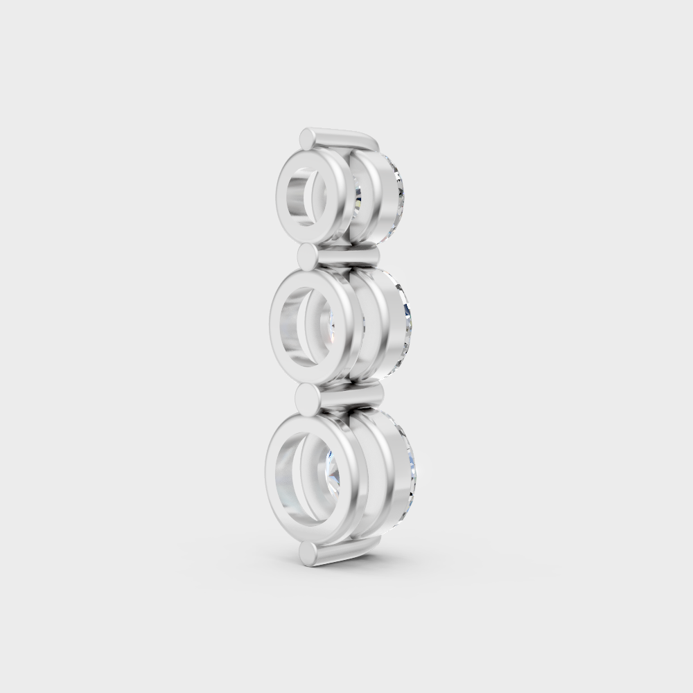 High-Polish 950 Platinum Round-Cut Lab Diamond Pendant For A Brilliant Look