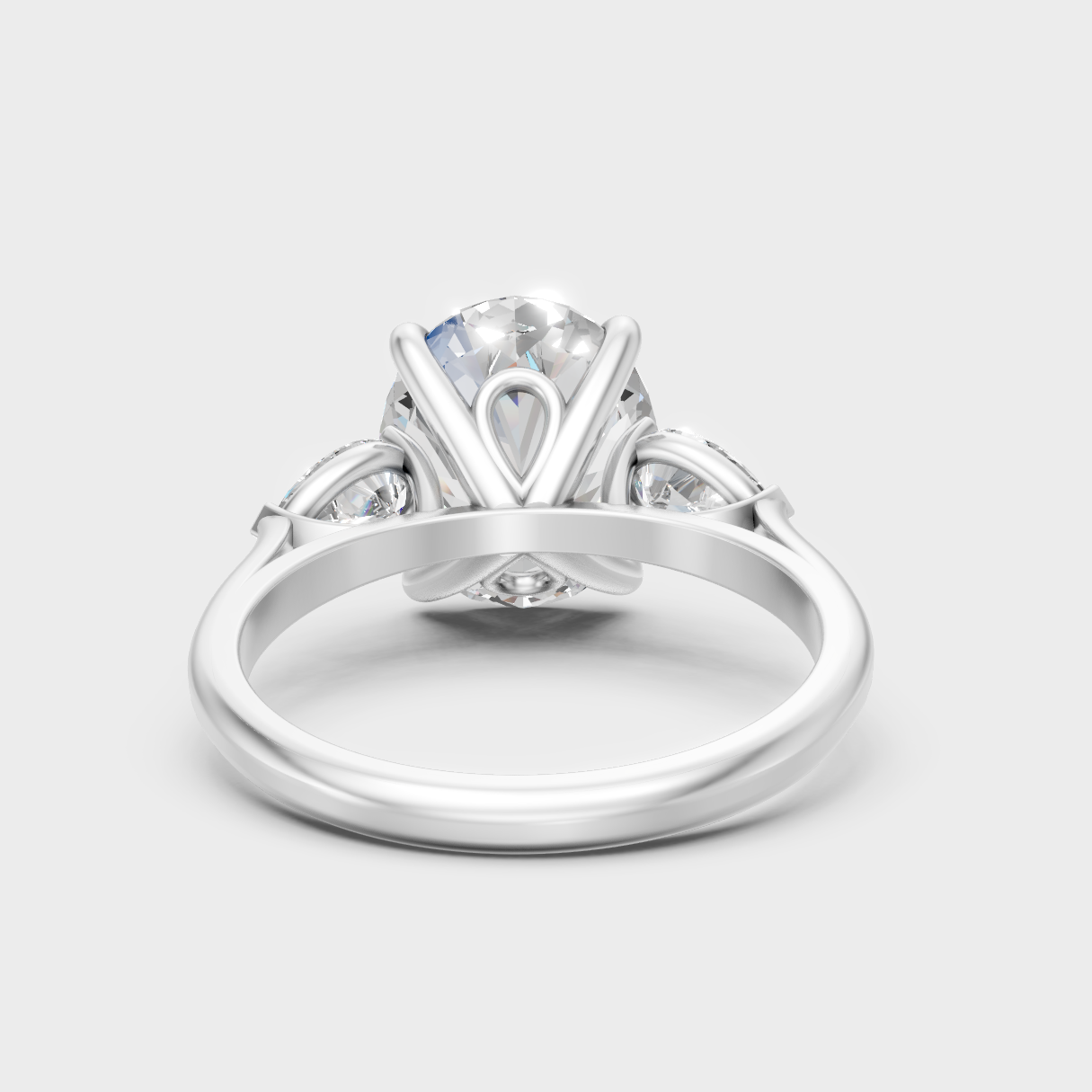 Luxury 950 Platinum Engagement Ring With A Certified Oval Lab Diamond