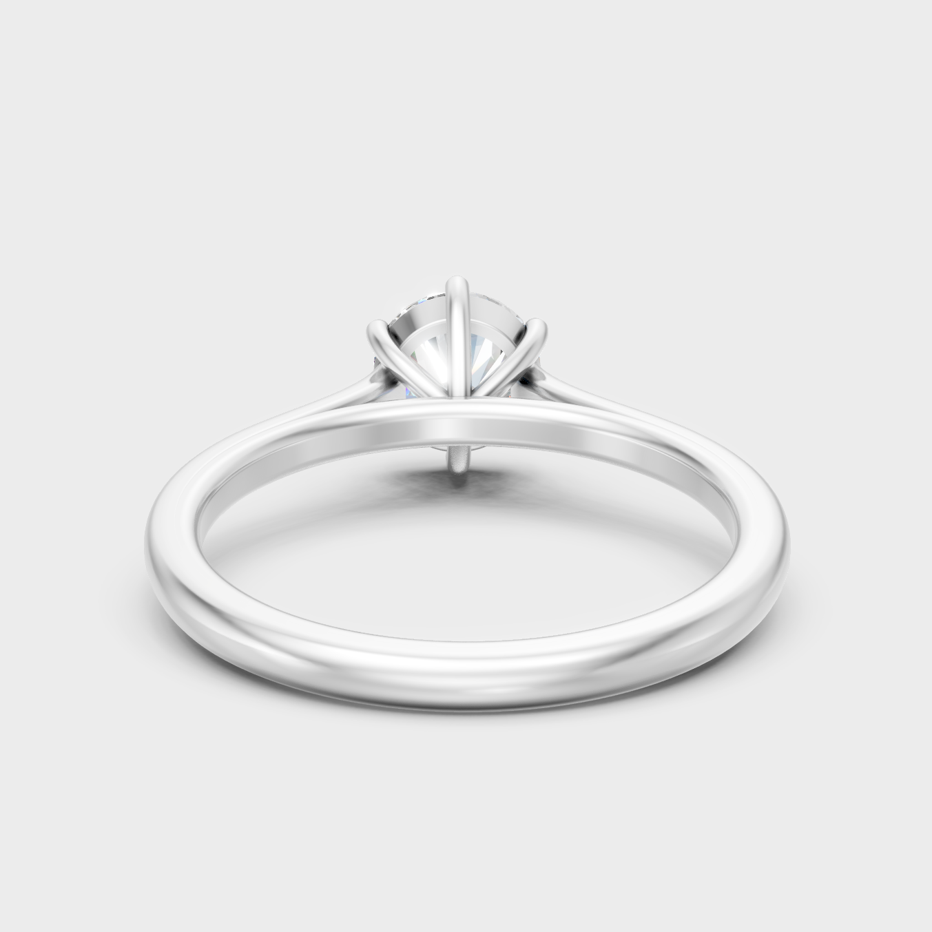 Premium White Gold Jewelry Showcasing A Sustainable Round Diamond Solitaire