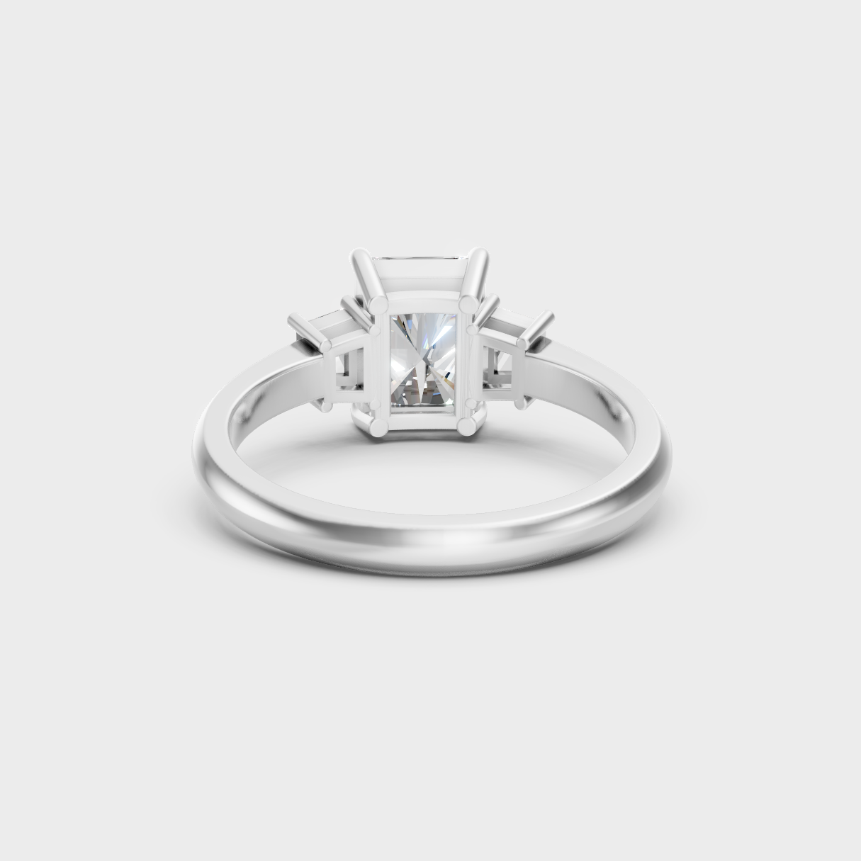 Luxury White Gold Engagement Ring With A Certified Radiant Lab-Grown Diamond