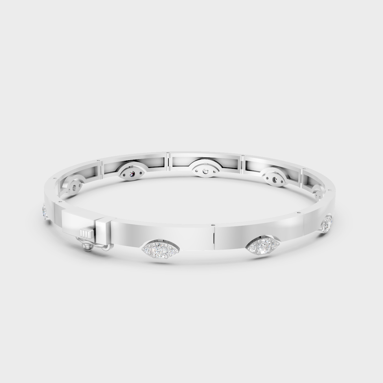 White Gold Classic Round Diamond Bracelet 0.62 Ct Certified Jewelry