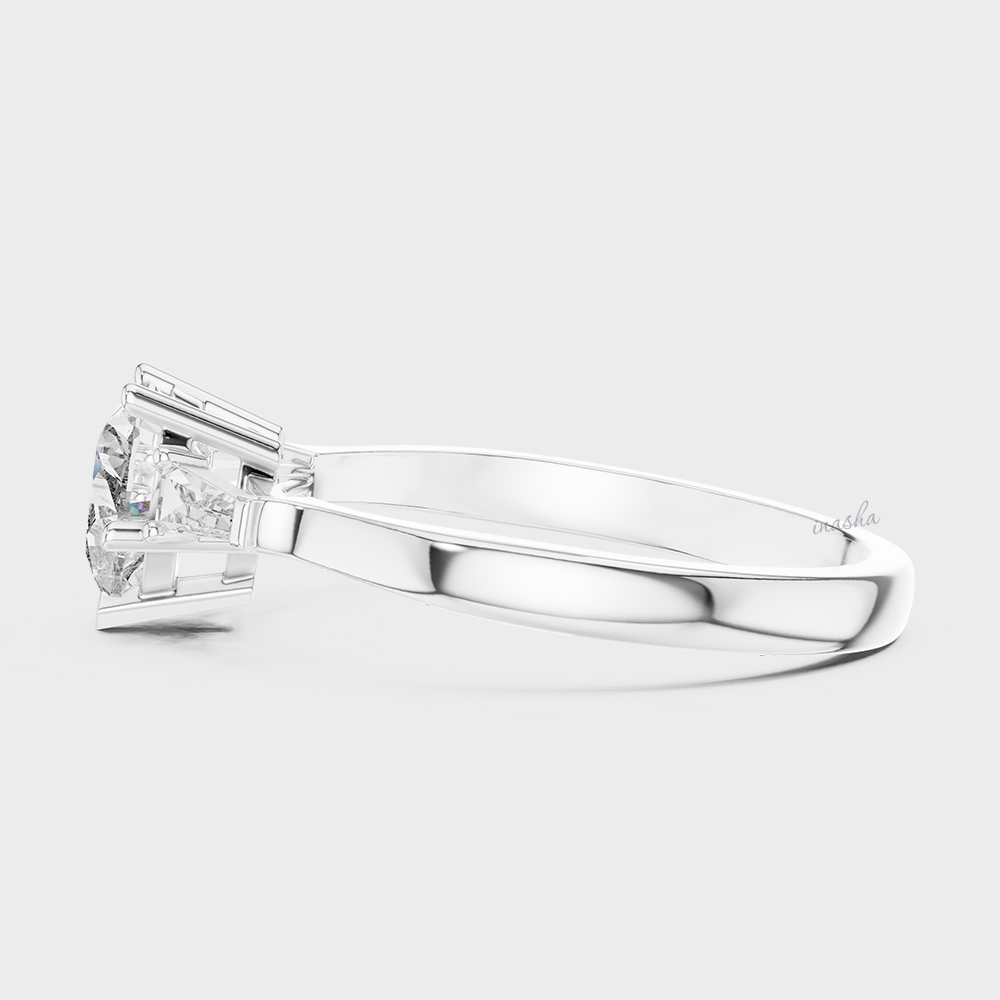 Sustainable Lab Diamond Trio Ring in Platinum
