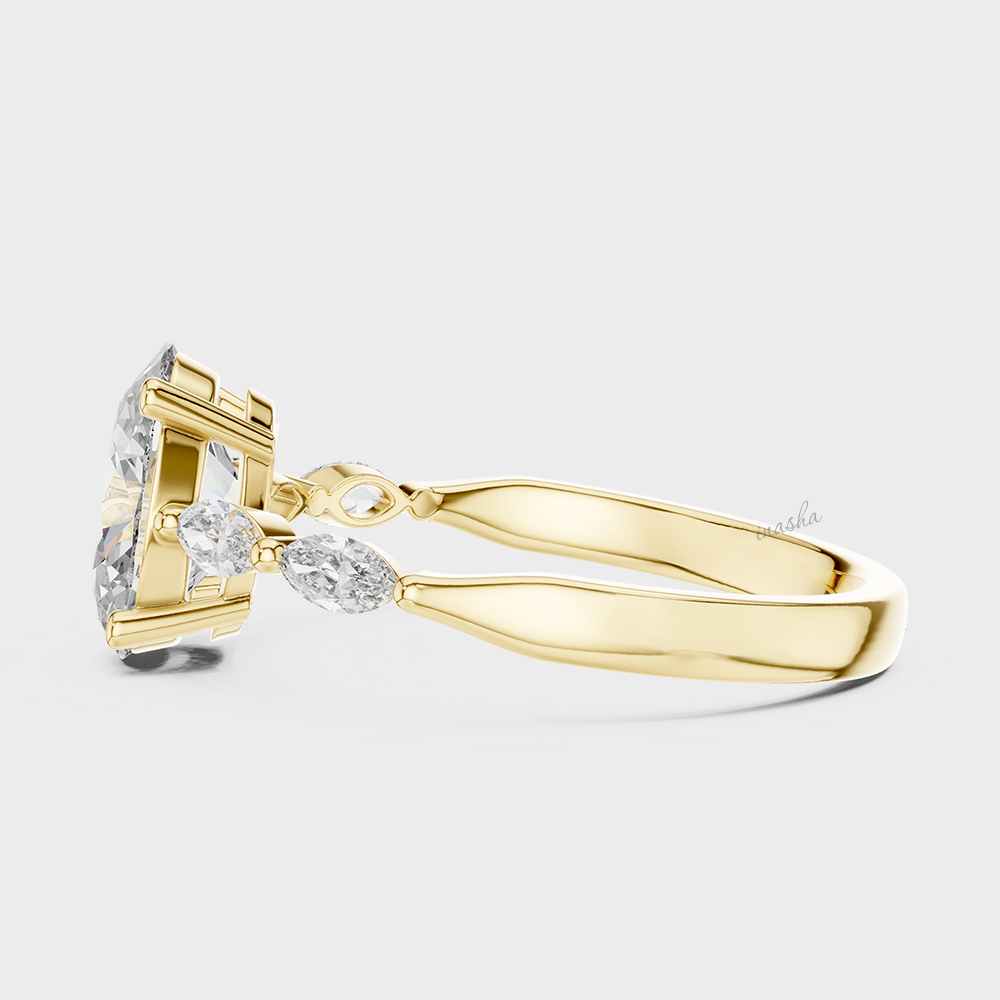Premium Lab Grown Diamond Ring in Yellow Gold