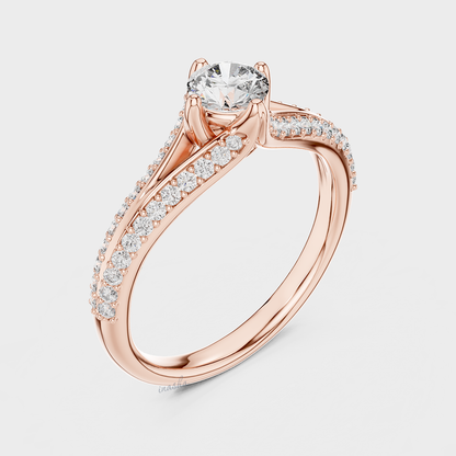 hallmark gold lab grown diamond engagement ring