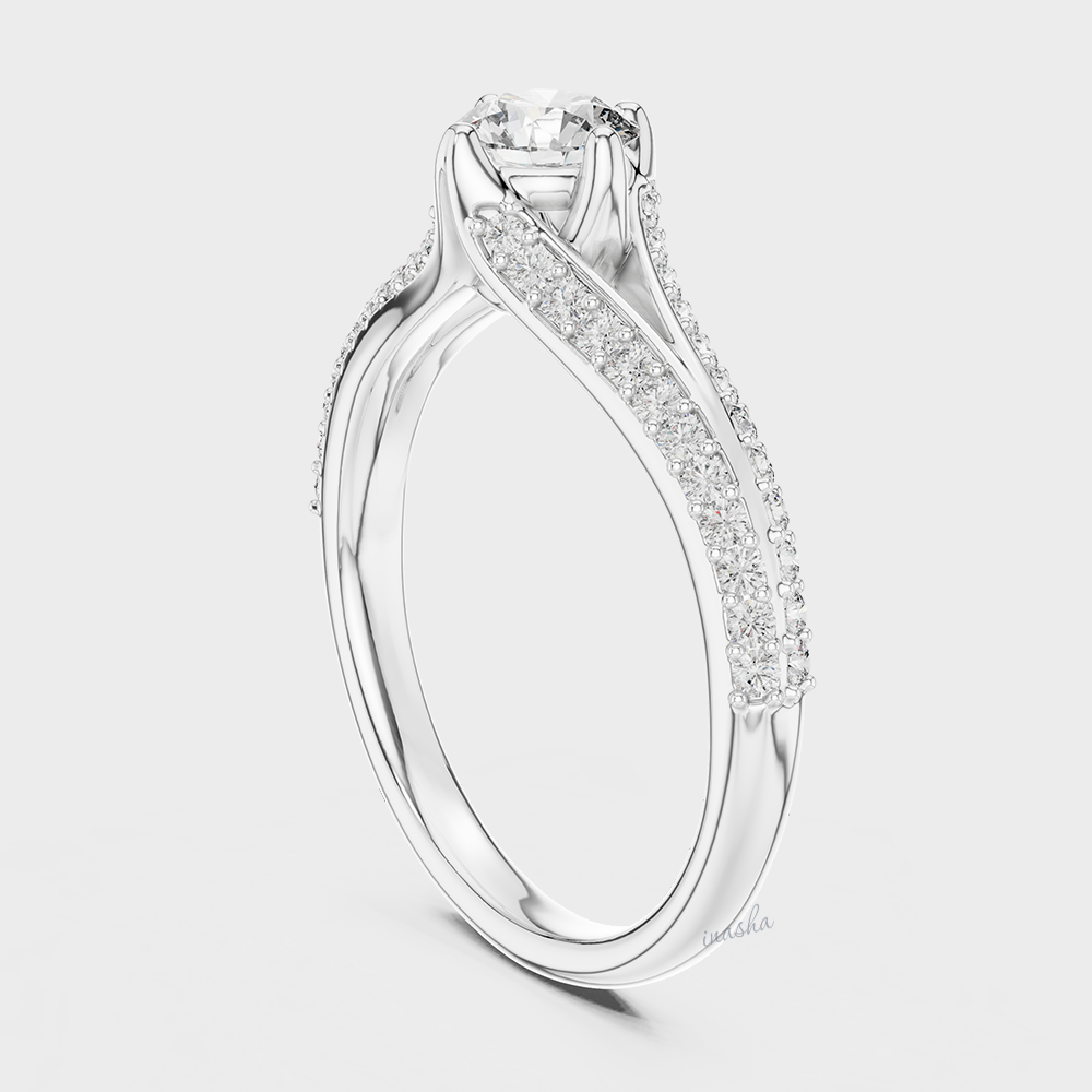certified lab grown diamond ring round cut