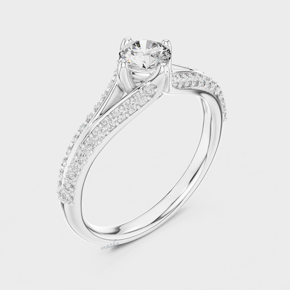 white gold lab grown diamond engagement ring