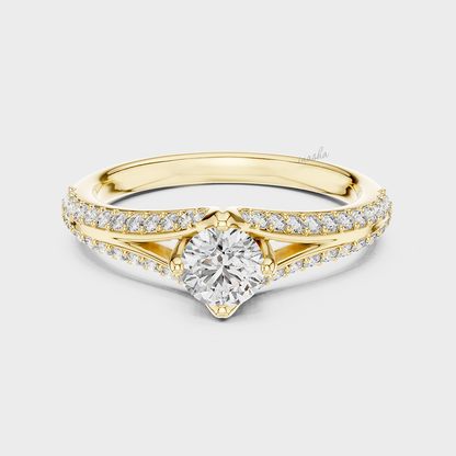 yellow gold lab grown diamond engagement ring