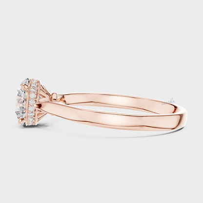 luxury hidden halo lab grown diamond ring