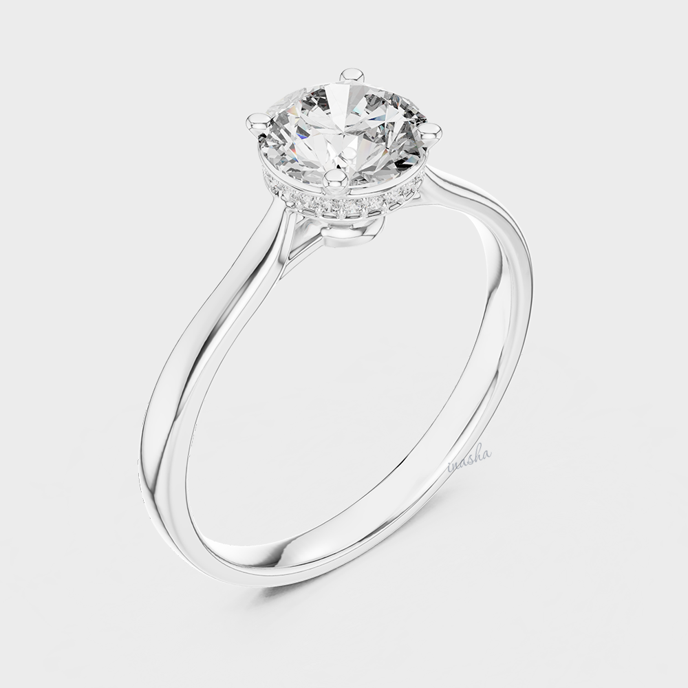 timeless lab grown diamond hidden halo ring