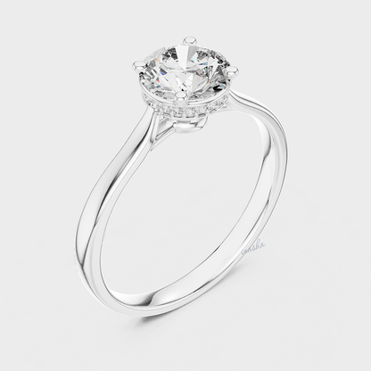 timeless lab grown diamond hidden halo ring