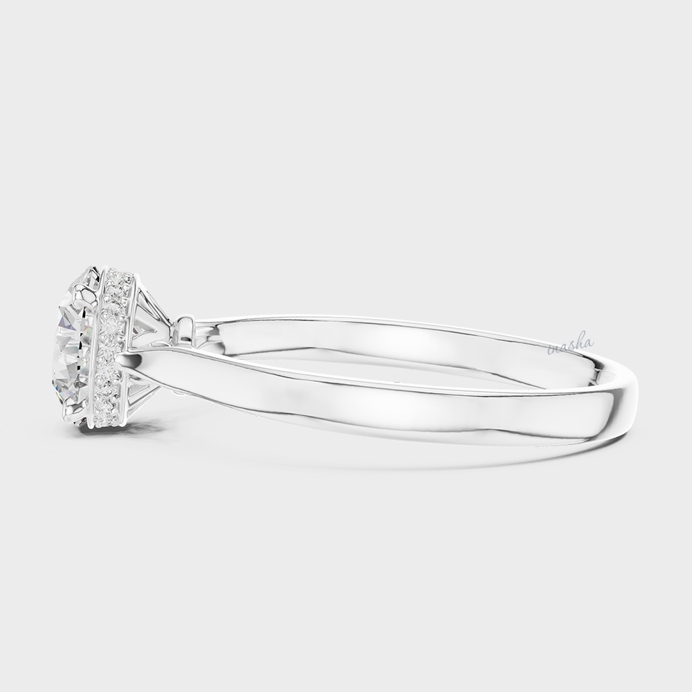 hallmark gold lab grown diamond engagement ring