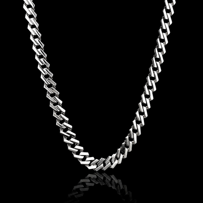 Studio product shot of Inasha Diamonds 950 platinum chain for men against a dark background