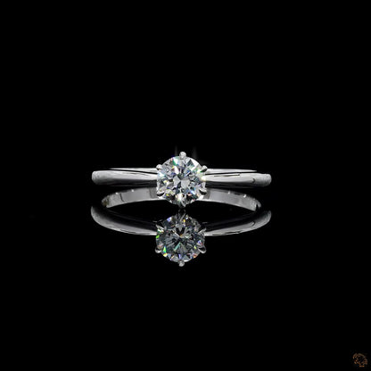 0.54 carat lab grown diamond ring white gold