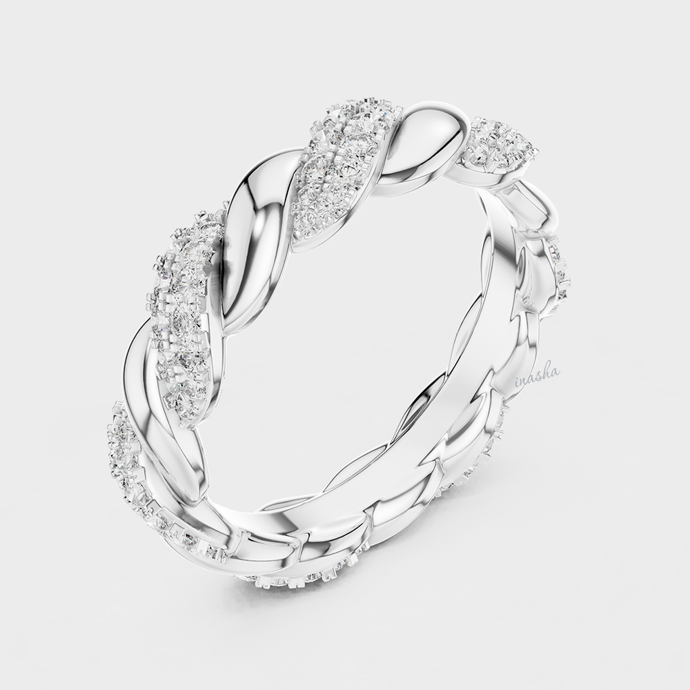 Modern lab grown diamond band