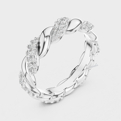 Modern lab grown diamond band