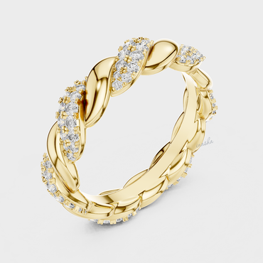 Luxury lab grown diamond band certified