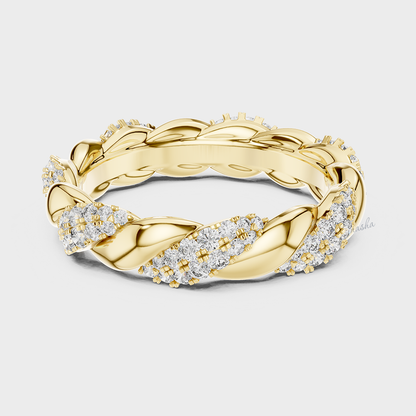 18k gold lab grown diamond band