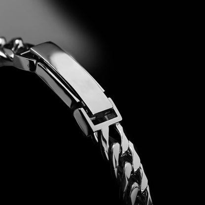 Statement men’s Miami double Cuban bracelet platinum