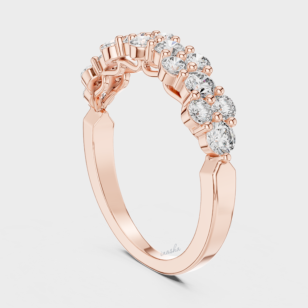 Ethical lab grown diamond band certified