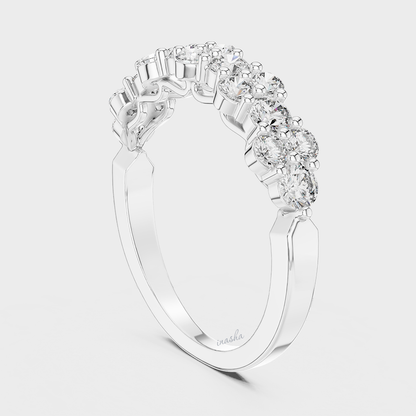 White gold lab grown diamond band