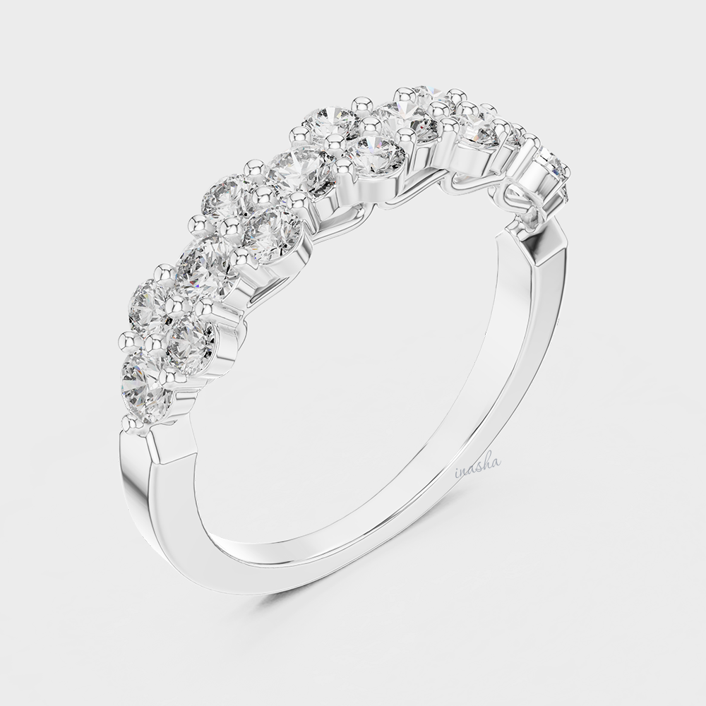 Modern lab grown diamond band for women