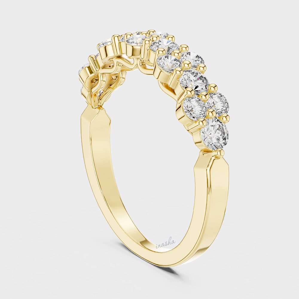 Lab grown diamond band 0.93 carat round cut