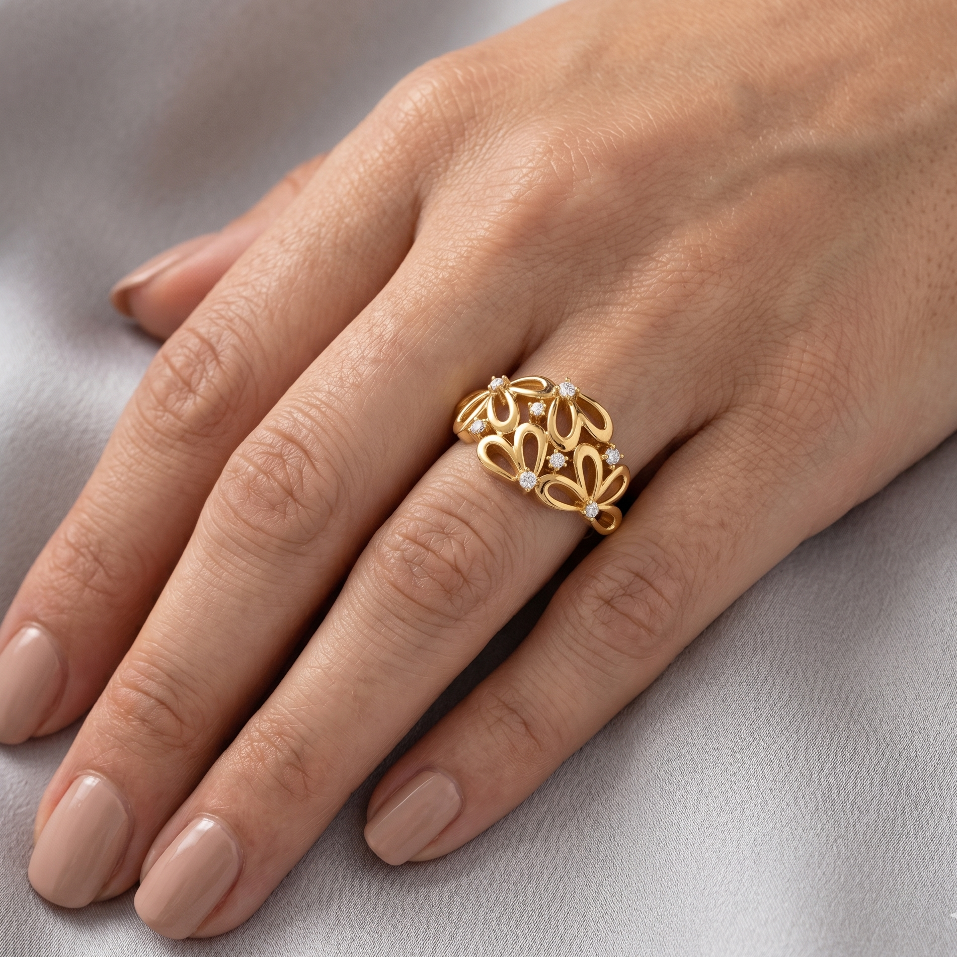 Yellow Gold Solitaire Engagement Ring Featuring A Round Lab Diamond