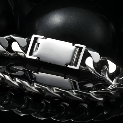 Men’s Miami Cuban hollow bracelet crafted in platinum 950