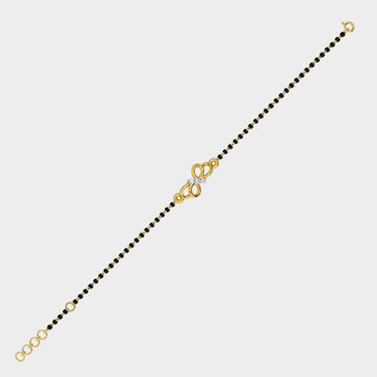 Hallmarked yellow gold diamond bracelet with premium round-cut lab stones