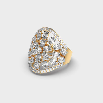 yellow gold oval diamond cocktail ring for a luxurious and ethical statement